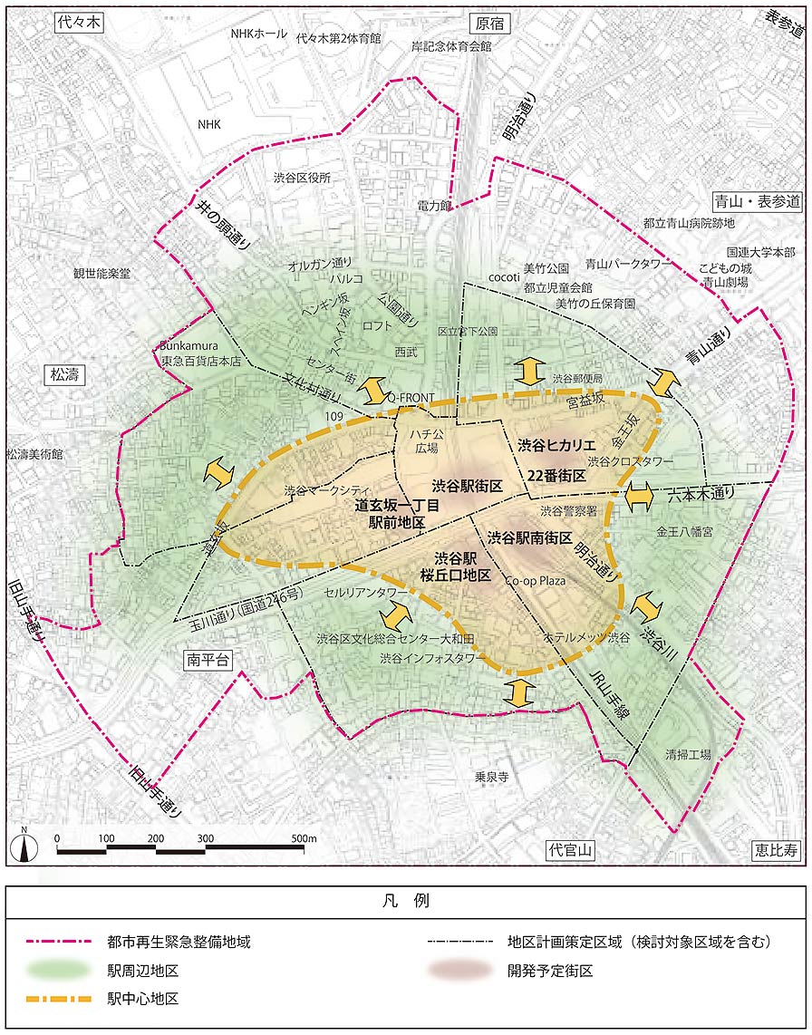 ※涩谷站中心地区城市建设指导方针2010