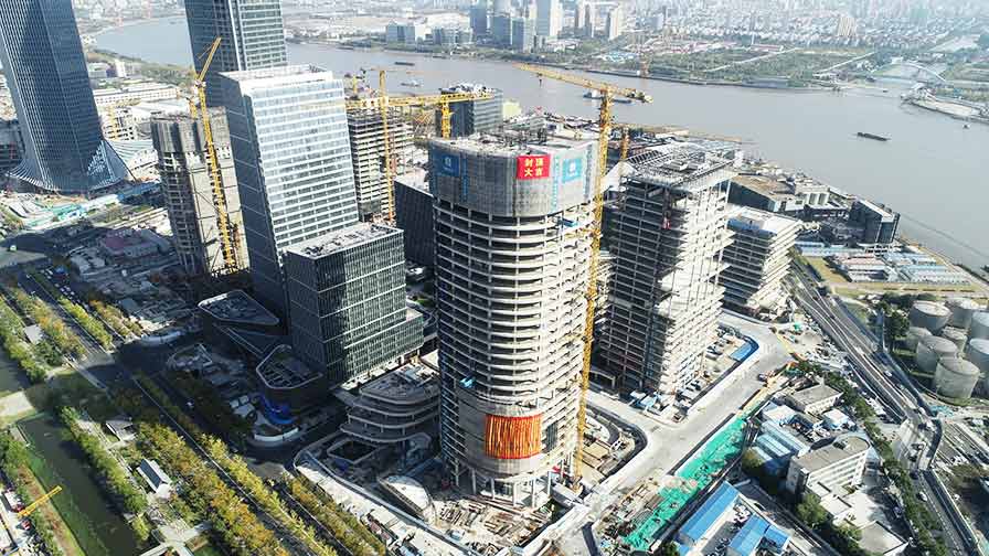 西岸传媒港航拍图