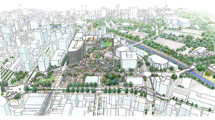 「樱町・花畑地区标志性长廊」竣工愿景图