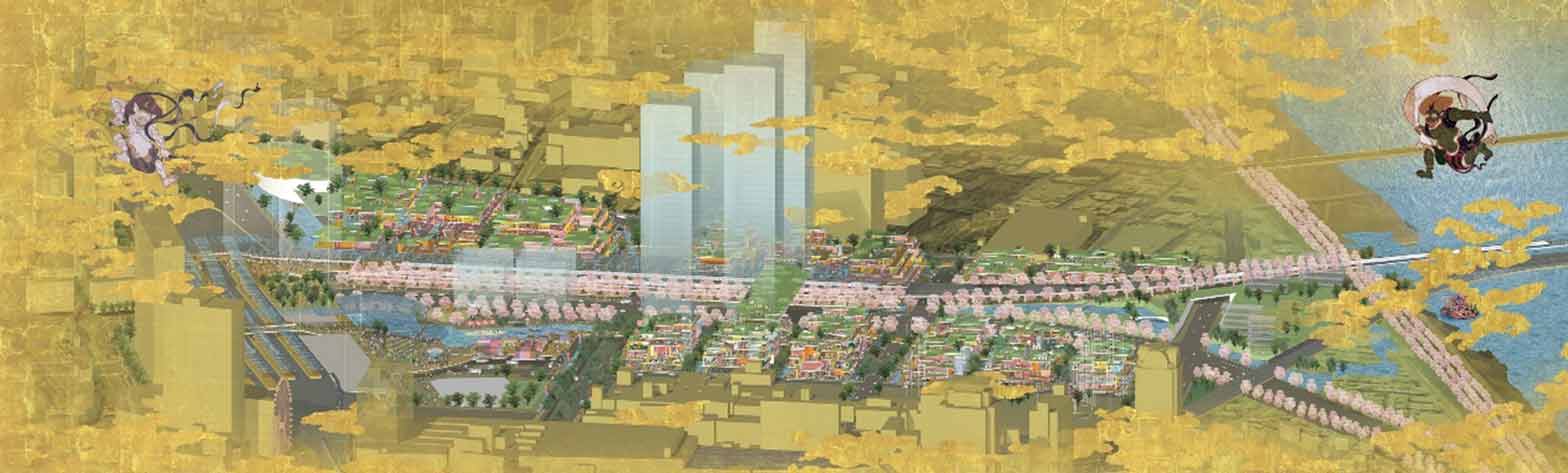 A proposal for the “Metropolitan Compost” international competition (site landscaping with scenic water and abundant greenery)