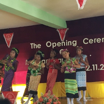 Ceremonial welcome dance. 
