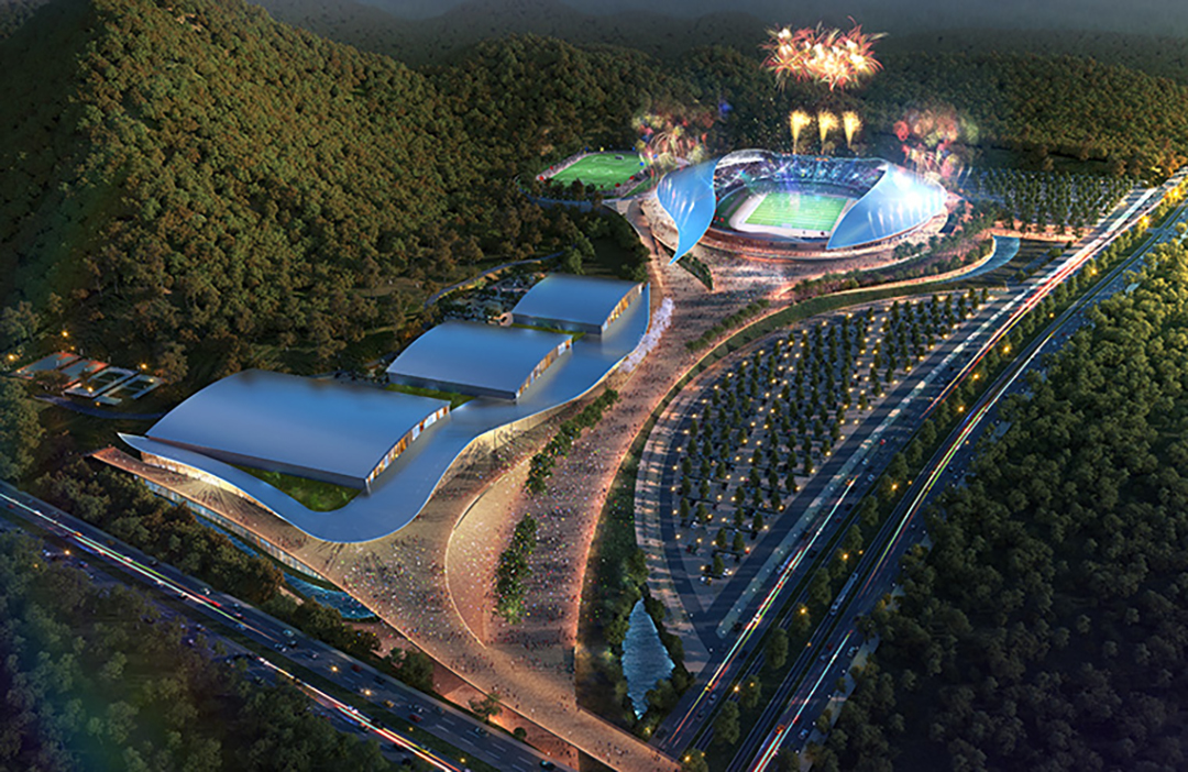  a sports complex architectural design competition held by Vinh Phuc Province, Vietnam