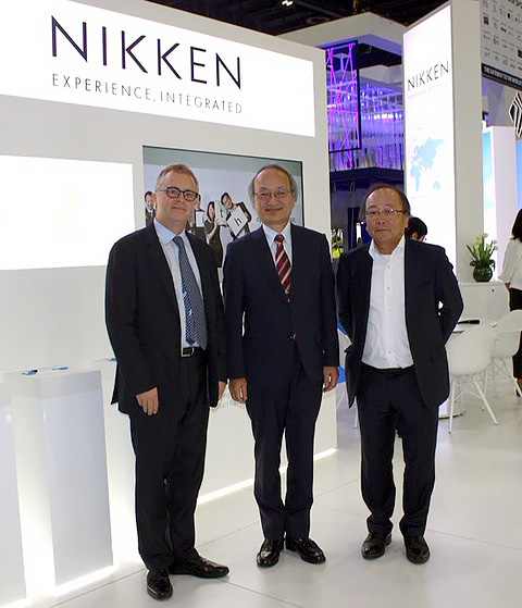  L to R – Dr. Jabri, Regional Director - Nikken Sekkei, His Excellency Mr Fujiki, the Japanese Ambassador to the UAE and Mr Kimura, Executive Officer - Nikken Sekkei
