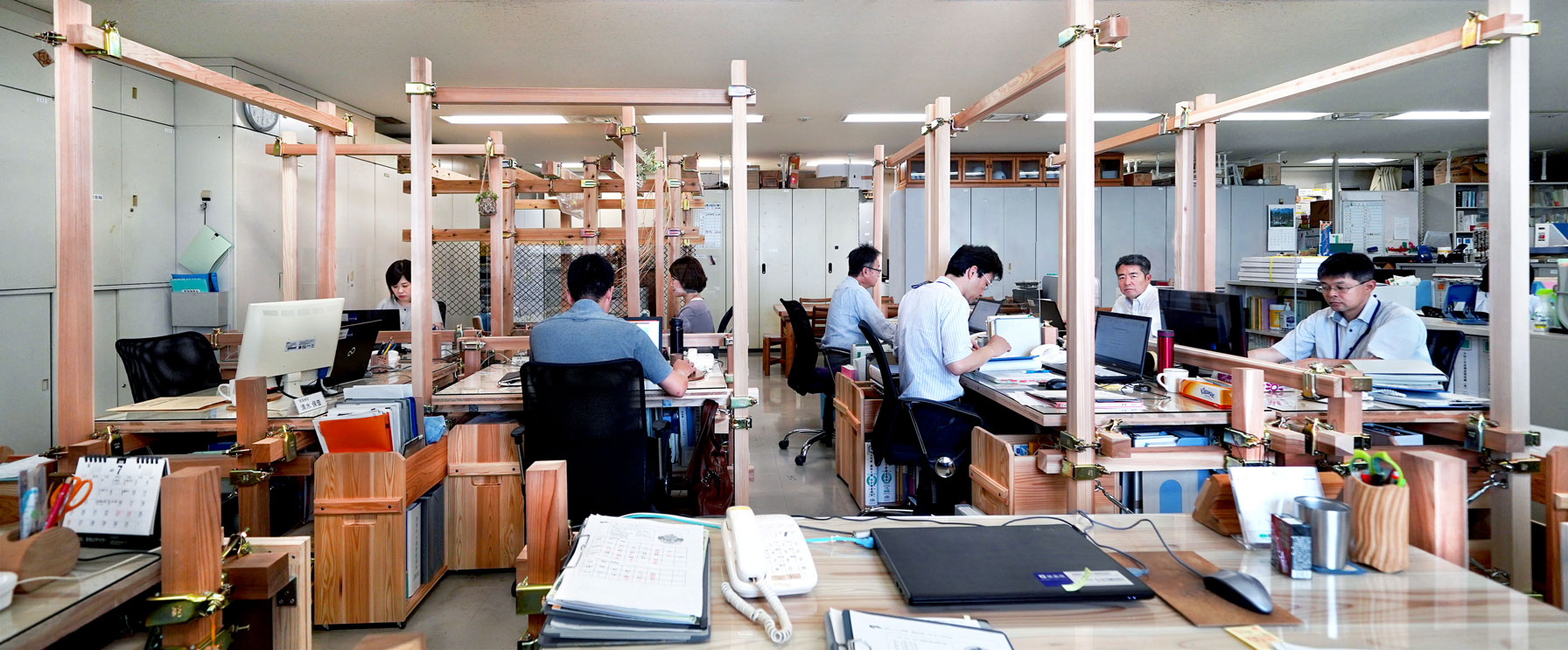 Completed TSUNAGI workspace (Photo taken on June 28)