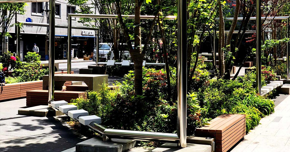 KANDA SQUARE／公開空地デザイン | イノベーション | Expertise